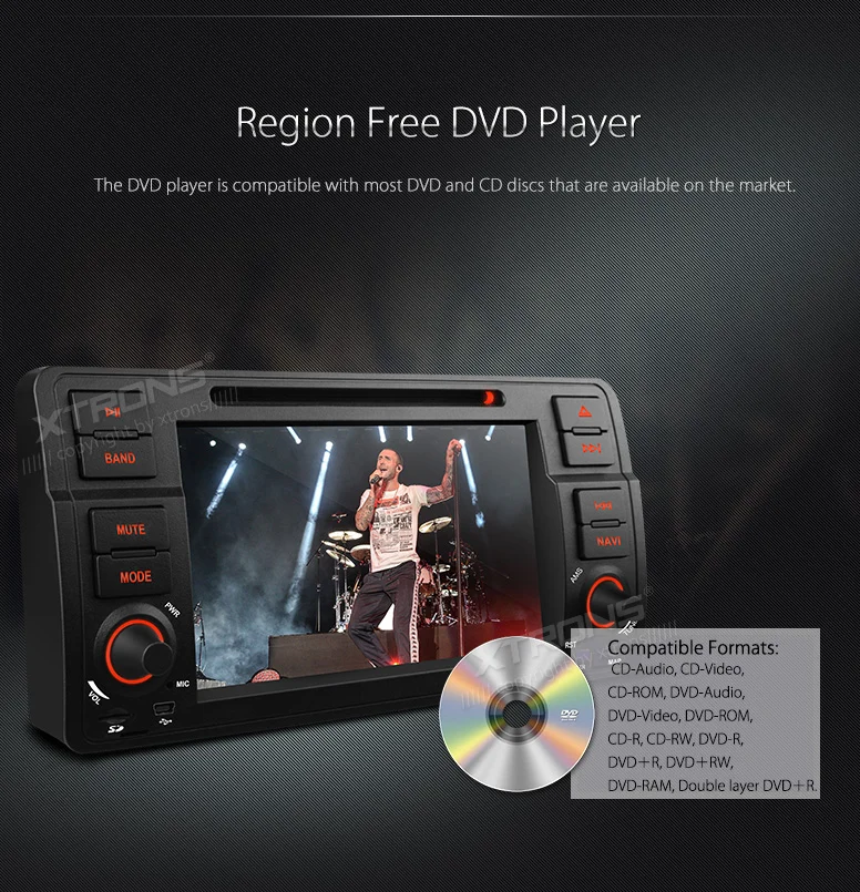 Perfect XTRONS 7 inch HD Digital Touch Screen Car DVD Player CANbus GPS Navigation For BMW E46/Rover 75/MG ZT 2001 2002 2003 2004 2005 12