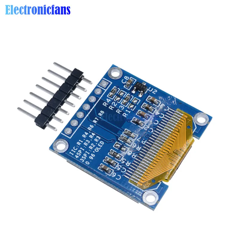 0,9" синего и желтого цвета 0,96 дюймов O светодиодный модуль 128X64 O светодиодный ЖК-дисплей светодиодный Дисплей модуль для Arduino IIC I2C DC 3 V-5 V SPI серийный модуль