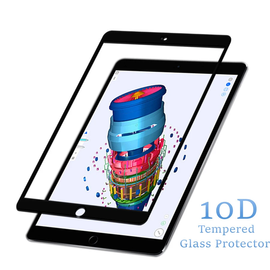 10D полное покрытие черный для iPad Mini 5 4 7 9 '' закаленное стекло Защита экрана Apple