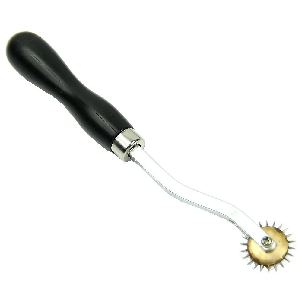 

Hot Black Handle DIY Tool Pricking Wheel Leather Sewing needle Spacing Paper Craft Tool Roulette 4mm