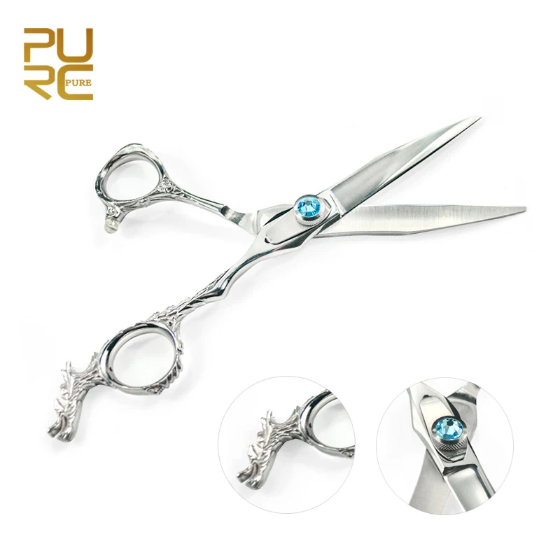 

PURC 6.0 inch HairCut Scissors dragon carving patteren hair scissors 440C real high quality professional barber scissors