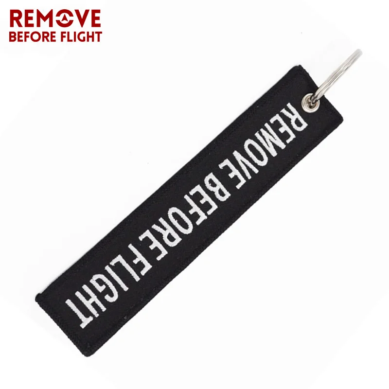 Remove Before Flight Motorcycle Keychain Embroidery Key Ring for Aviation Fashion Safety Tag Key Fob Car Keychains Motorcycle (6)