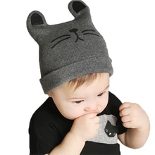 Hats for Children Girls Newbrons 2018 Spring Baby Hat Beanie Cap Knitted Cotton Cute Cartoon Ear Children’s Hats