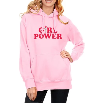 

2018 New Hot Sale Print GIRL POWER Fashion Hoodies For Women Spring Winter Sweatshirt Fleece Tracksuit Pullover Female Kawaii
