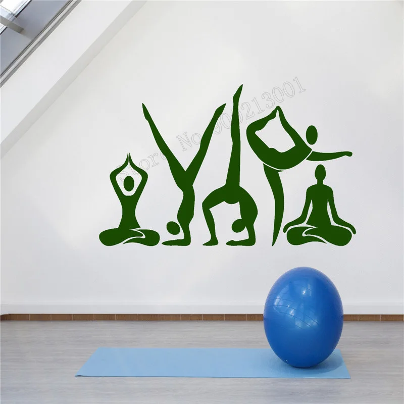 

Art Wall Sticker Yoga Pose Beauty Wall Decoration Vinyl Art Ornament Removeable Decal Meditation Center Mural Sticker LY239