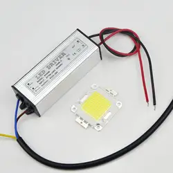 1x достаточно реальный ватт 10 Вт 20 Вт 30 Вт 50 Вт COB SMD источник света чип светодиод DIY прожектор лампа + драйвер источника питания