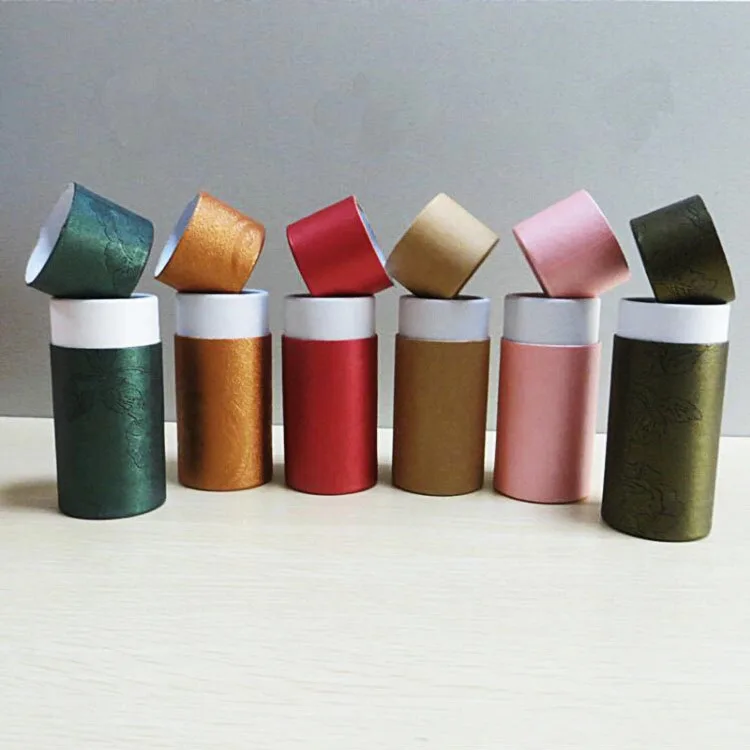 5pcs/lot Thicken paper tube packaging box with lid, round paper