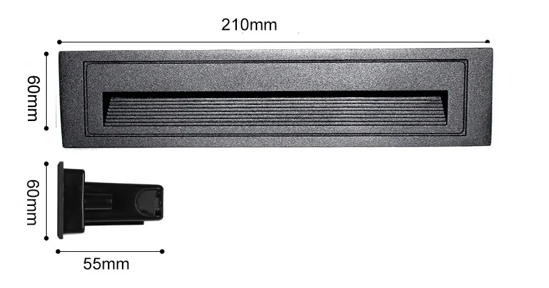 Водонепроницаемый наружный Встроенный светодиодный светильник для лестниц прямоугольные встраиваемые зарытые ступенчатые светильники IP65 настенные установленные Прожекторы для коридора 85-265 в - Испускаемый цвет: 4W Black body