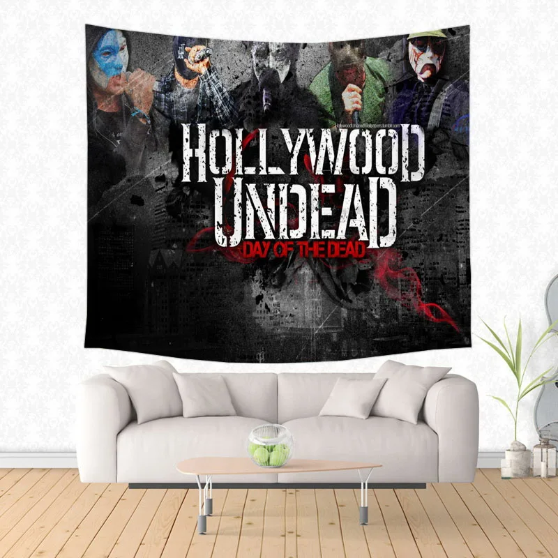 

Hollywood Undead Pattern Tapestry Decorative Wall Hanging Carpet Bedding Outlet Door Curtain Textiles