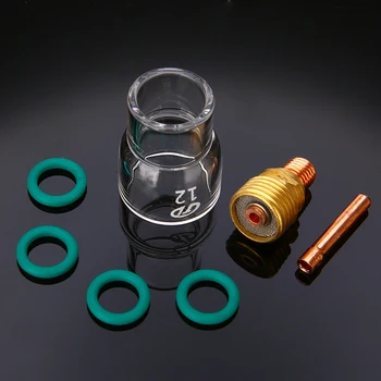 

7pcs/set Mayitr Pyrex Welding Cup Torch TIG Welding Stubby Gas Lens #12 Pyrex Cup Kit For WP-9/WP-20/WP-25 Welding Kit Accessory