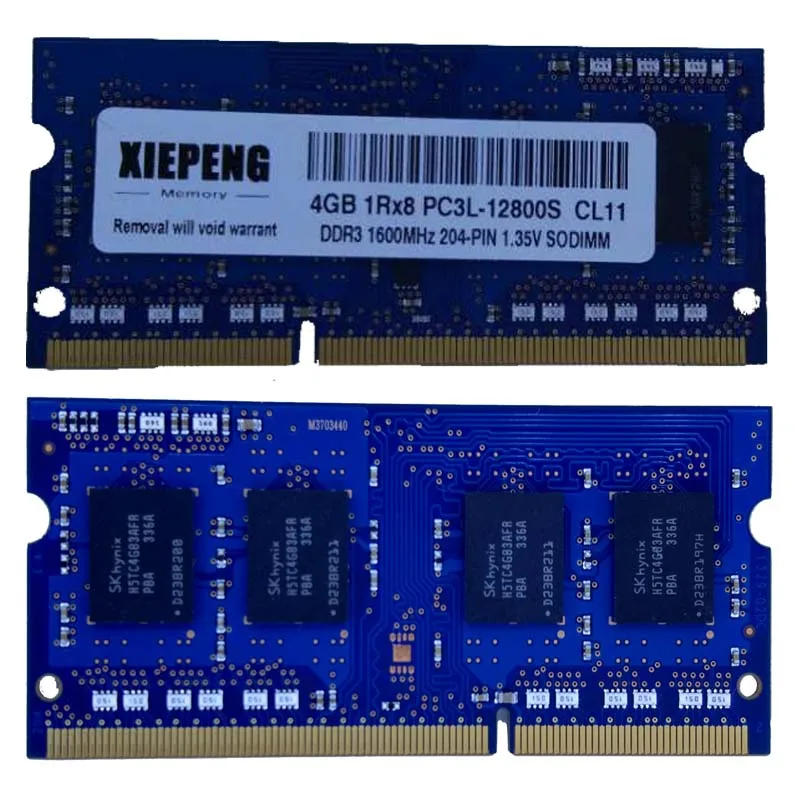 Оперативная память для ноутбука 8 ГБ 2Rx8 12800 1600 МГц DDR3L 4 Гб 2G pc3L 204 PIN SODIMM|Оперативная
