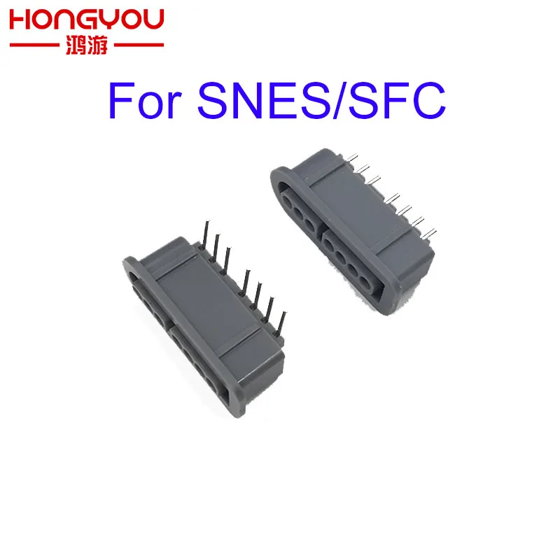 

Replacement Grey For SFC Console 90 180 Degree Female 7 Pin Connector Socket for SNES Controller