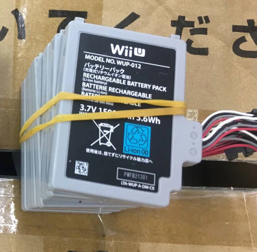 Оригинальная сборка батареи пакет для WIIU WII запасные части 3,7 v 1500 mah для WUP-012 Геймпад контроллер