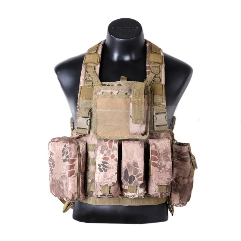 RRV тактический жилет, Molle жилет, 600D нейлон, страйкбол тактические шестерни Colete Tatico, черный, загар, OD зеленый, лесной, CP, ACU - Цвет: Kryptek Desert