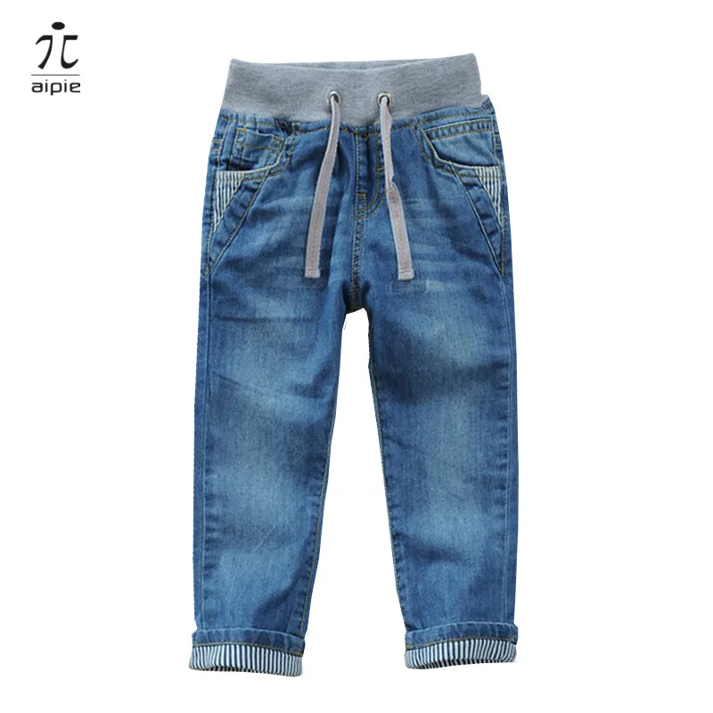 Весенне-летние детские джинсы Классические однотонные прямые джинсы для мальчиков от 2 до 14 лет - Цвет: COLOR