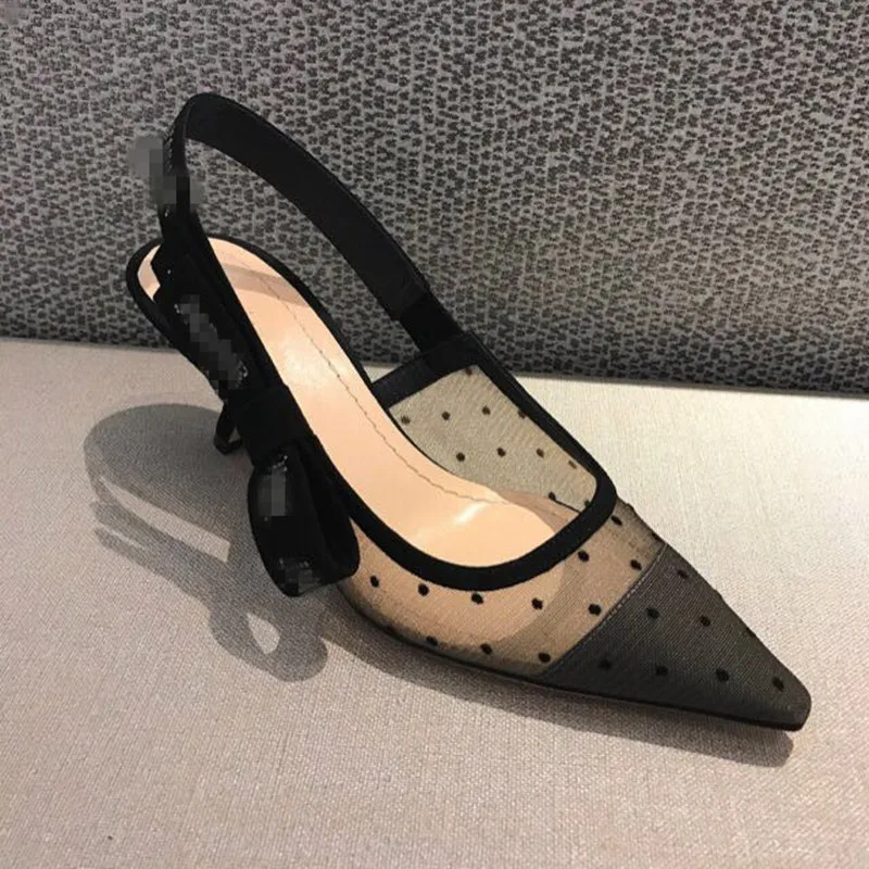 

Koovan Women's High Heel Sandals 2018 New Letters Bows Sandals Work Shoes Mesh For Summer Women's Shoes Girls