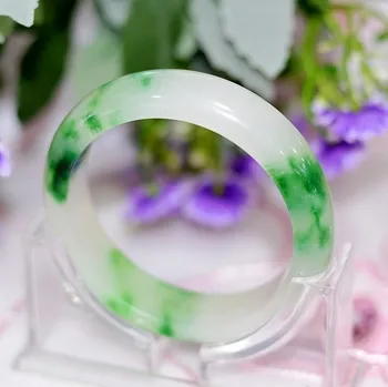

New Infinity Pure Natural Flower Burma Gem Bangle Hand Made Indian Bracelets & Bangles for Women Men Jewelry