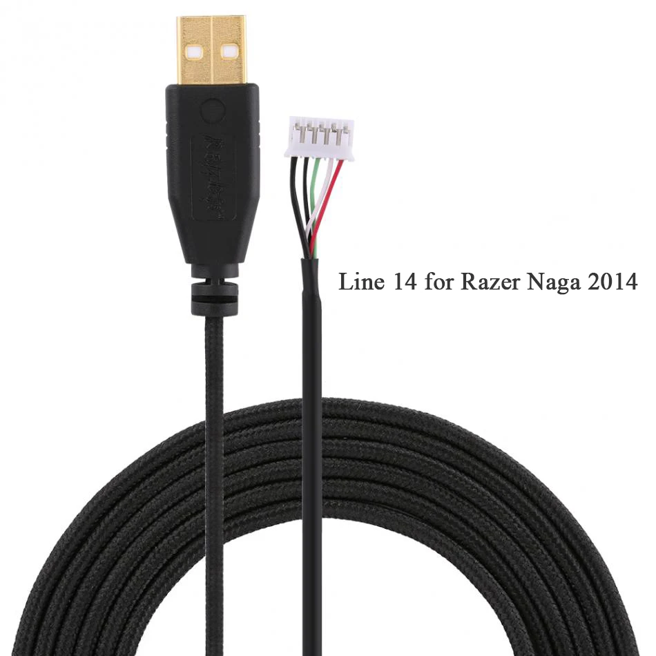 

USB Mouse Cable for Razer Naga 2014 Line 14 Replacement Line for Razer Naga Wire