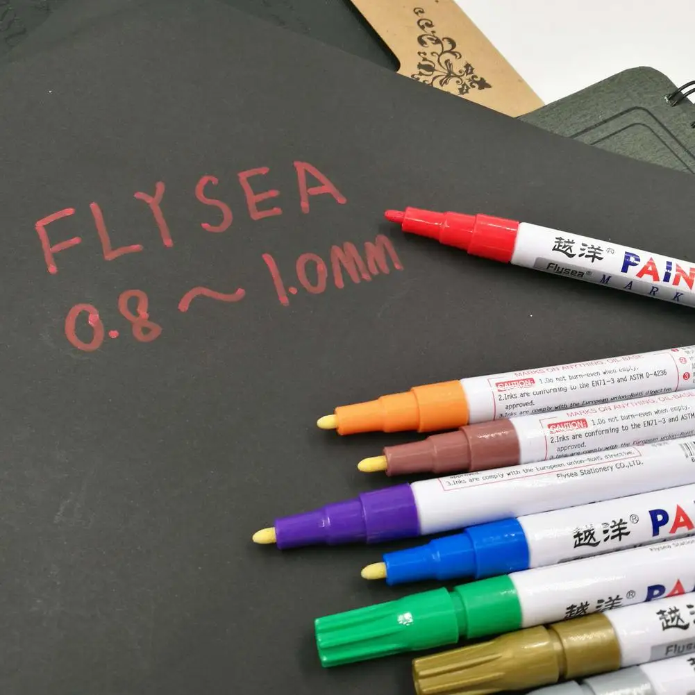 Colorful Car Tire Paint Care Marker Pen Touch Up Graffiti Pen Auto Tyre Tire Tread CD Metal Permanent Paint Graffiti Oily Marker