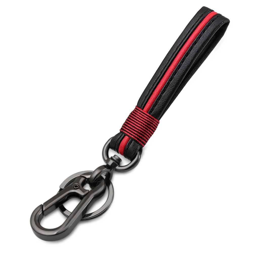 

Leather Car Key Ring Keychain Keyring Key Holder For Mercedes W203 BMW E39 E36 E90 F30 F10 Volvo XC60 S40 Audi A4 A6 Q5 Q7