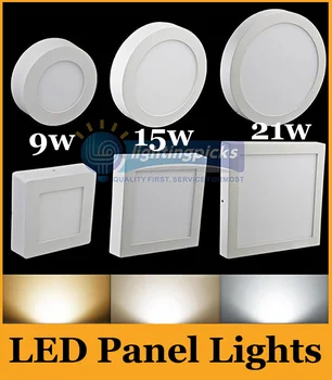 

Dimmable 9W 15W 21W Round / Square Led Panel Light Surface Mounted Led Downlight lighting Led ceiling dowNlight 110-240V UL