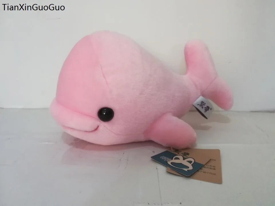 

new arrival large 30cm pink cartoon dolphin plush toy big head dophin soft doll throw pillow Christmas gift s2130