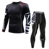 New Model Thermal Underwear  Men Sets Compression Sweat Quick Drying Long Johns fitness bodybuilding shapers 2