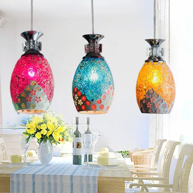 

turkish moroccan pendant light handmade mosaic stained glass Corridor Stairwell cafe restaurant hanging light lamp