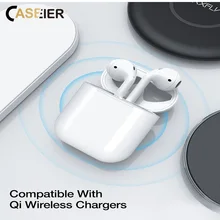 Caseier Qi Беспроводная зарядная коробка для AirPods защитная сумка Беспроводная Быстрая зарядка коробка приемник для Airpod Earpods чехол Зарядное устройство