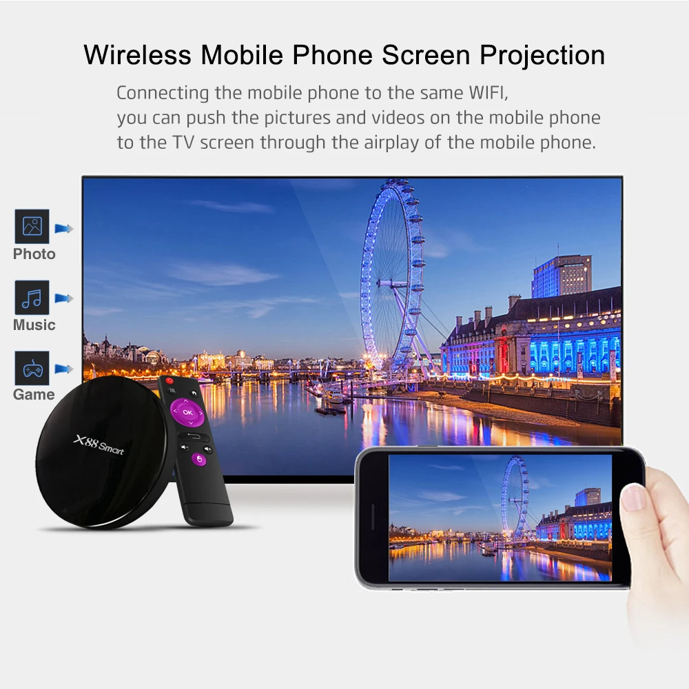 X88 Smart TV BOX 4G DDR4 32GB 2.4G Android 9.0 RK3328 Quad Core High Speed 2.4G WIFI 4K 4K VP9 Set Top Box