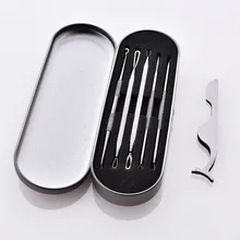 Инструмент для удаления угрей набор игл 5 шт./компл. угрей Чистящая игла извлечение угрей инструмент для очистки 0319#30