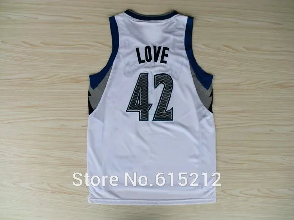 Beige-Free-Shipping-Minnesota-42-Kevin-Love-white-blue-black-Rev-30-Embroidery-Lgos-Basketball-jersey
