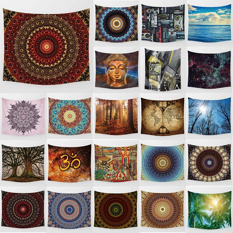 

Unicorn HD tapestry mandala sea forest map wall hanging tapestry home decoration large rectangle bedroom wall tapestry