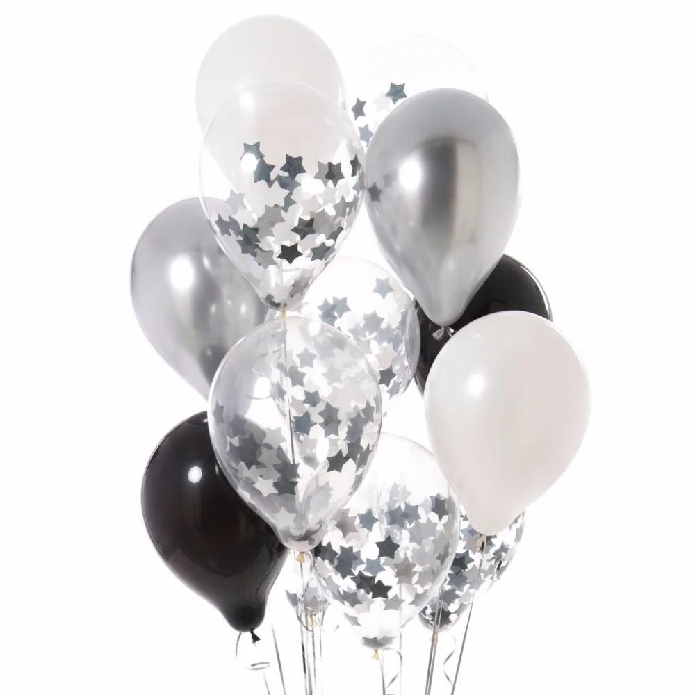 original_pack-of-14-monochrome-star-confetti-balloons