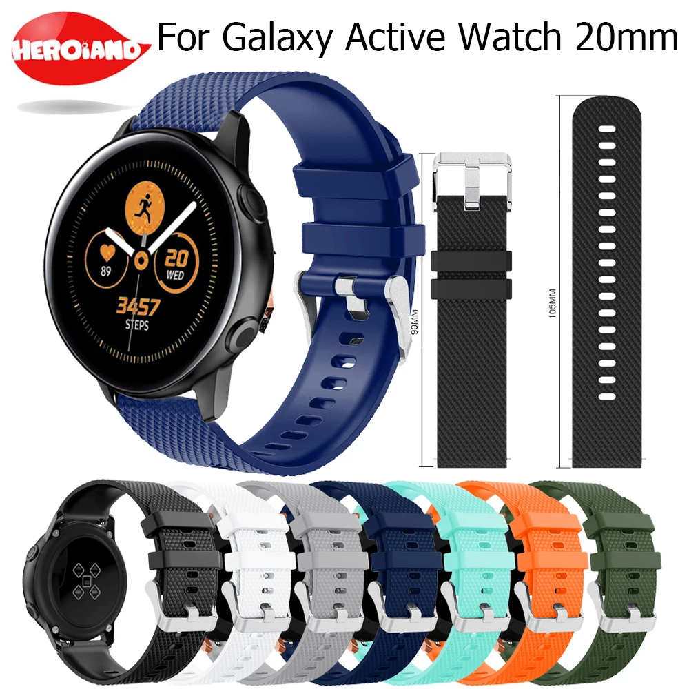 Ремешок силиконовый для Samsung Galaxy Watch Active Band мягкий спортивный умный Браслет