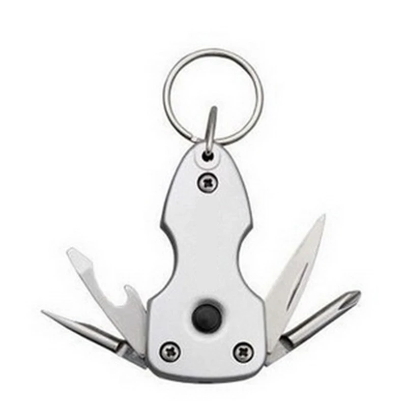 Outdoor Multifunction Tools 7 in 1 LED Key Lights Screwdriver EDC