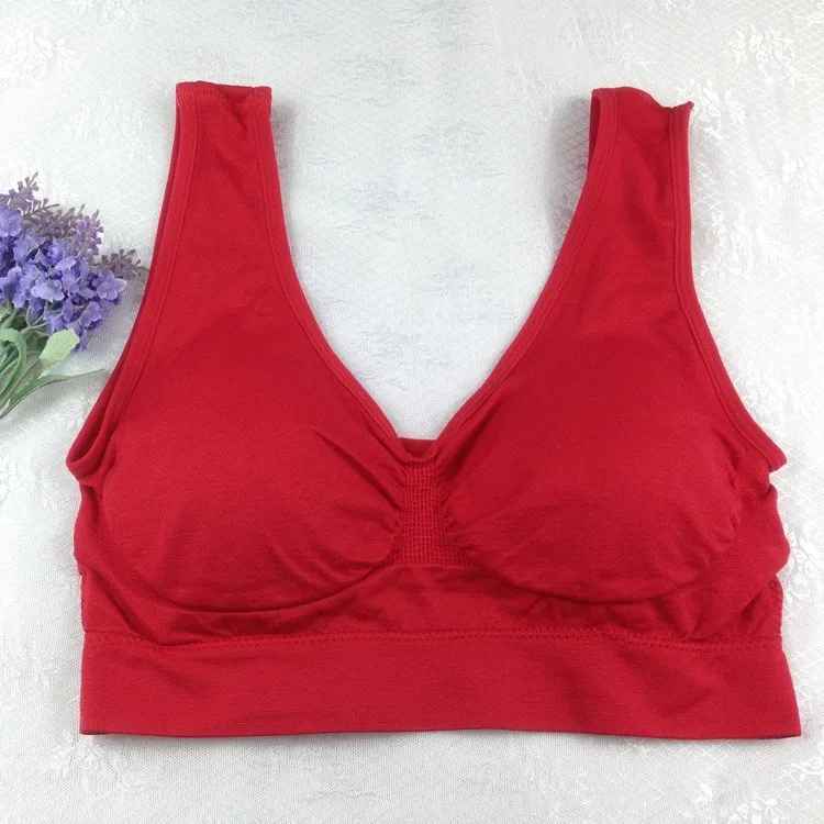 New Fashion Double Layers Women Comfortable Seamless Adjusting Bra Solid Leisure Cotton Boob Tube Top Wireless Bra 15