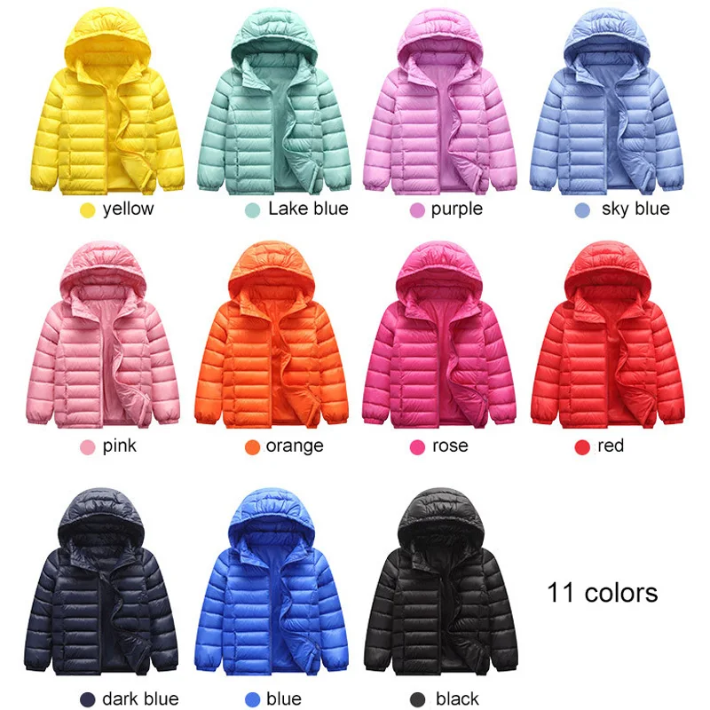 Jackets For Girls Winter Down Jacket For Girls Boys Hood 90% Duck Down Jacket Children's Clothes Baby Boys Parka Outerwear