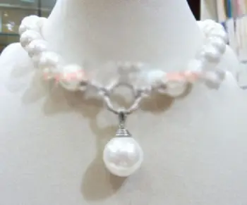

Lovely Women's Wedding Jewelry shipping> >>>>Charming AAA+ 12MM WHITE ROUND SOUTH SEA SHELL PEARL NECKLACE 18"