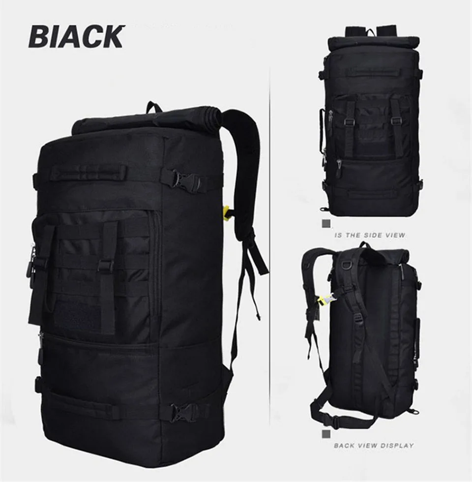 Bolsas de Acampamento Viagem dos Homens Quente Qualidade Superior Nova Militar Tático Mochila Montanhismo Bolsa Caminhadas 50l Mod. 1261637 14 Mochilas escal.