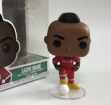 Футбол Romelu Lukaku& ZLATA Ibrahimovic& Paul Pogba robero Firmino& Mohamed Salah& Sadio Mane Виниловая фигурка кукол игрушки - Цвет: Sadio with box