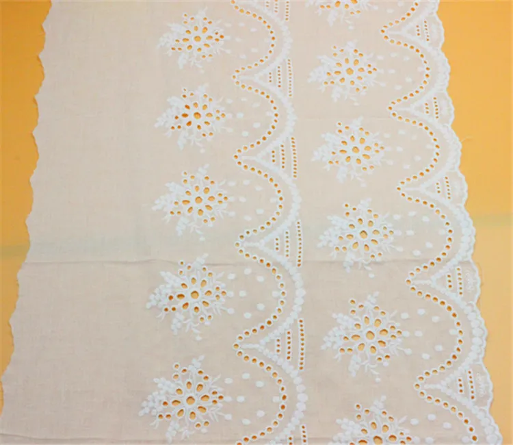 3 ярда кружевная отделка аппликационный костюм отделка Белая лента хлопок домашний текстиль кружевная ткань для шитья ткань RS2013