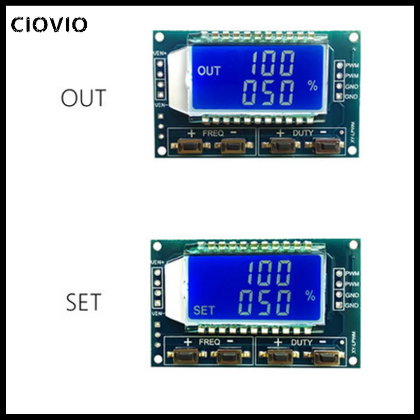 

Signal Generator PWM Pulse Frequency Duty Cycle Adjustable Module LCD Display 1Hz-150Khz 3.3V-30V PWM Board Power Supply Module