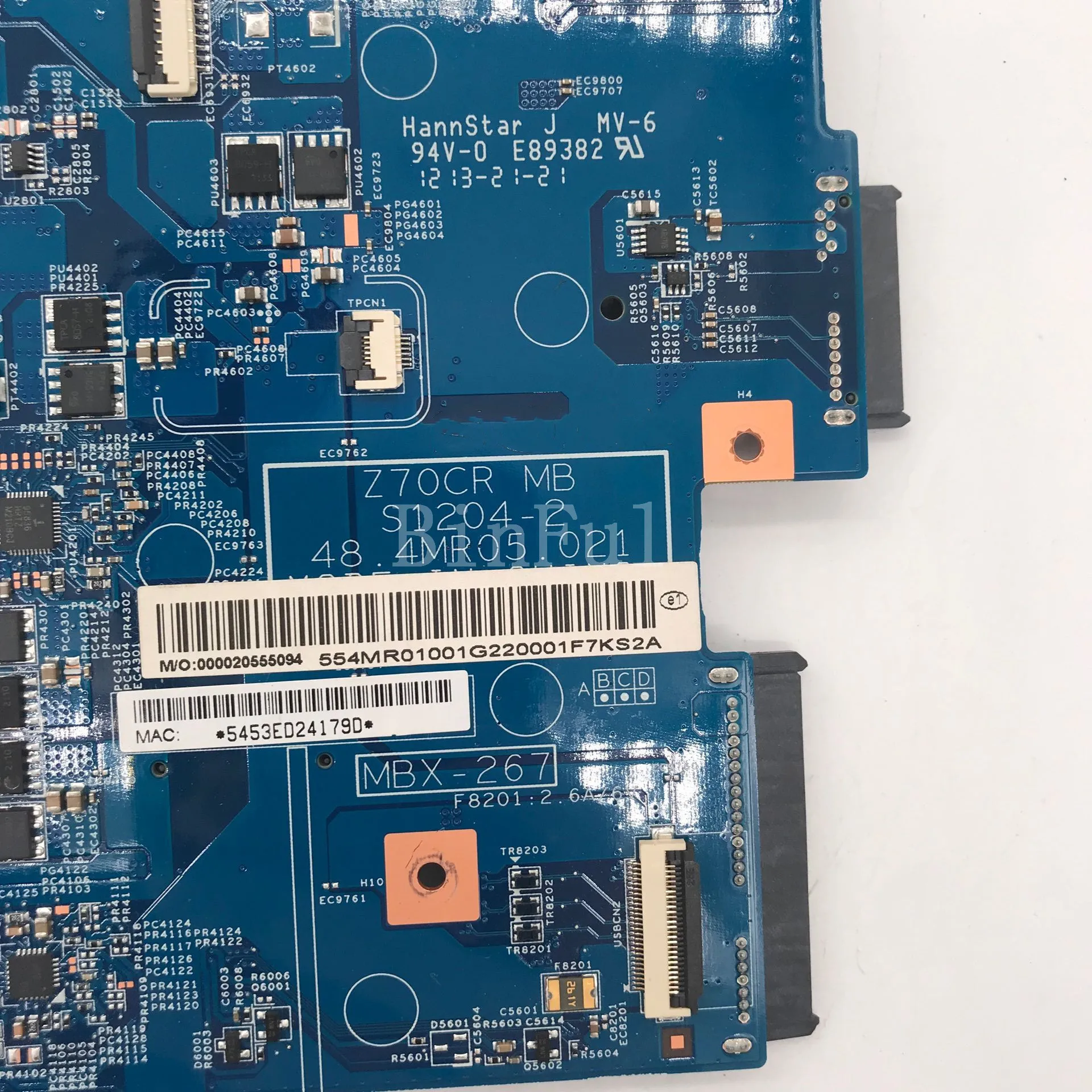 Высокое качество для MBX-267 Материнская плата ноутбука 48.4mr05021 S1204-2 полностью протестирована