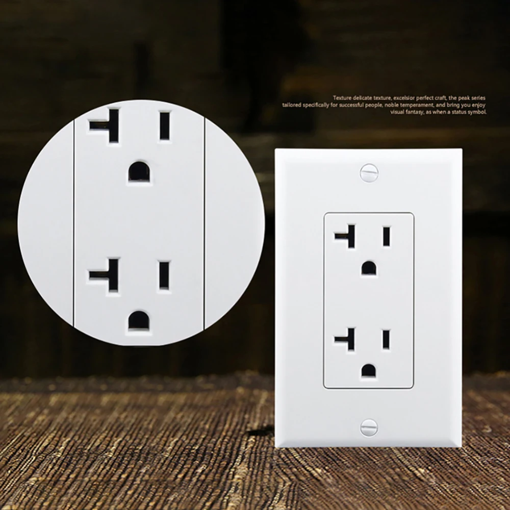 

125V 20A American Standard Wall Power Socket Double American Standard 15A American Three Hole Plug