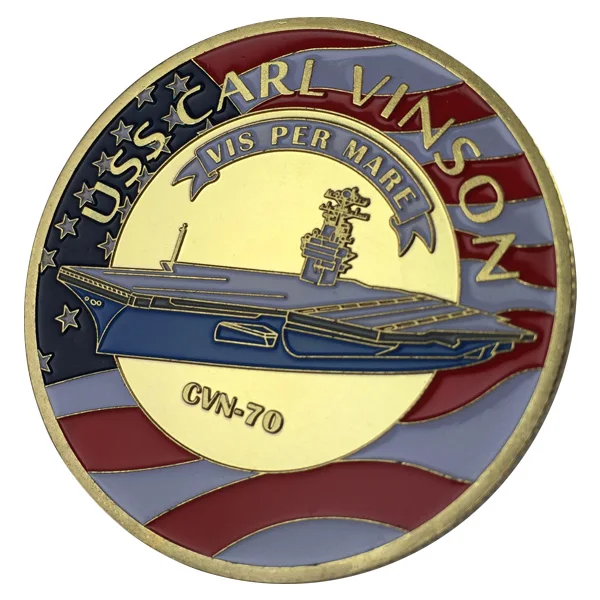 

US. Navy USS Carl Vinson (CVN-70) Gold Coin/ Souvenir/ Custom Coin/ Coin 1156#