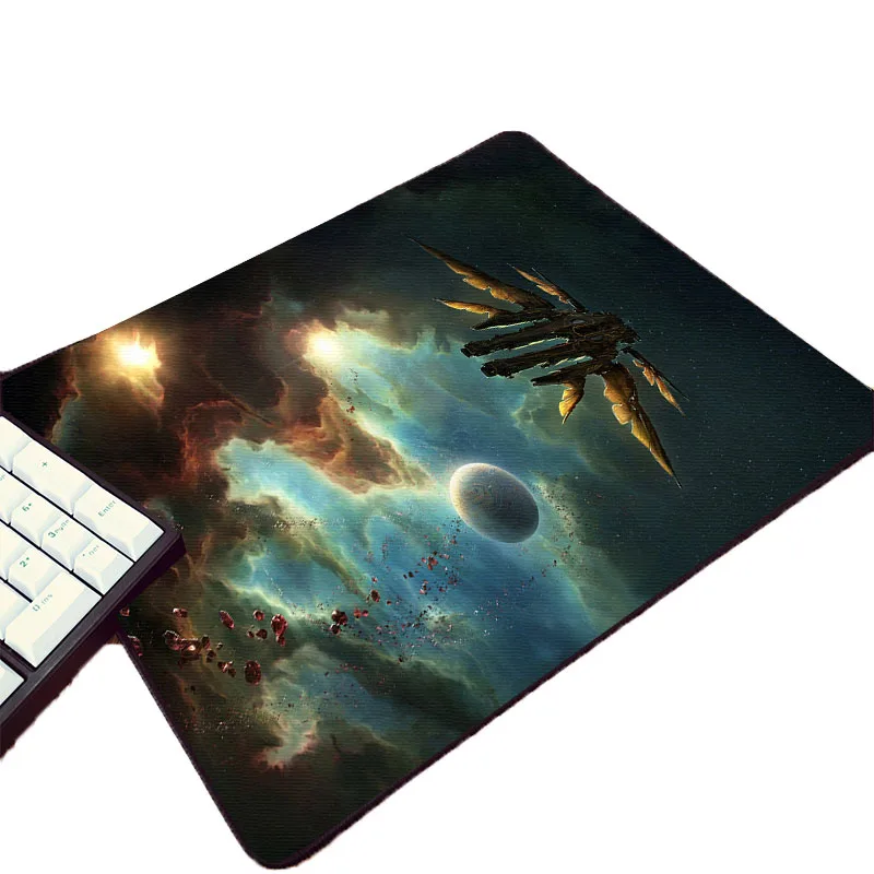 

Mairuige Game Movie Creative Spaceship Battle Ship Pattern Mousepad for Sci-fi Lovers Small Size Rubber Table Mouse Pad Desk Mat
