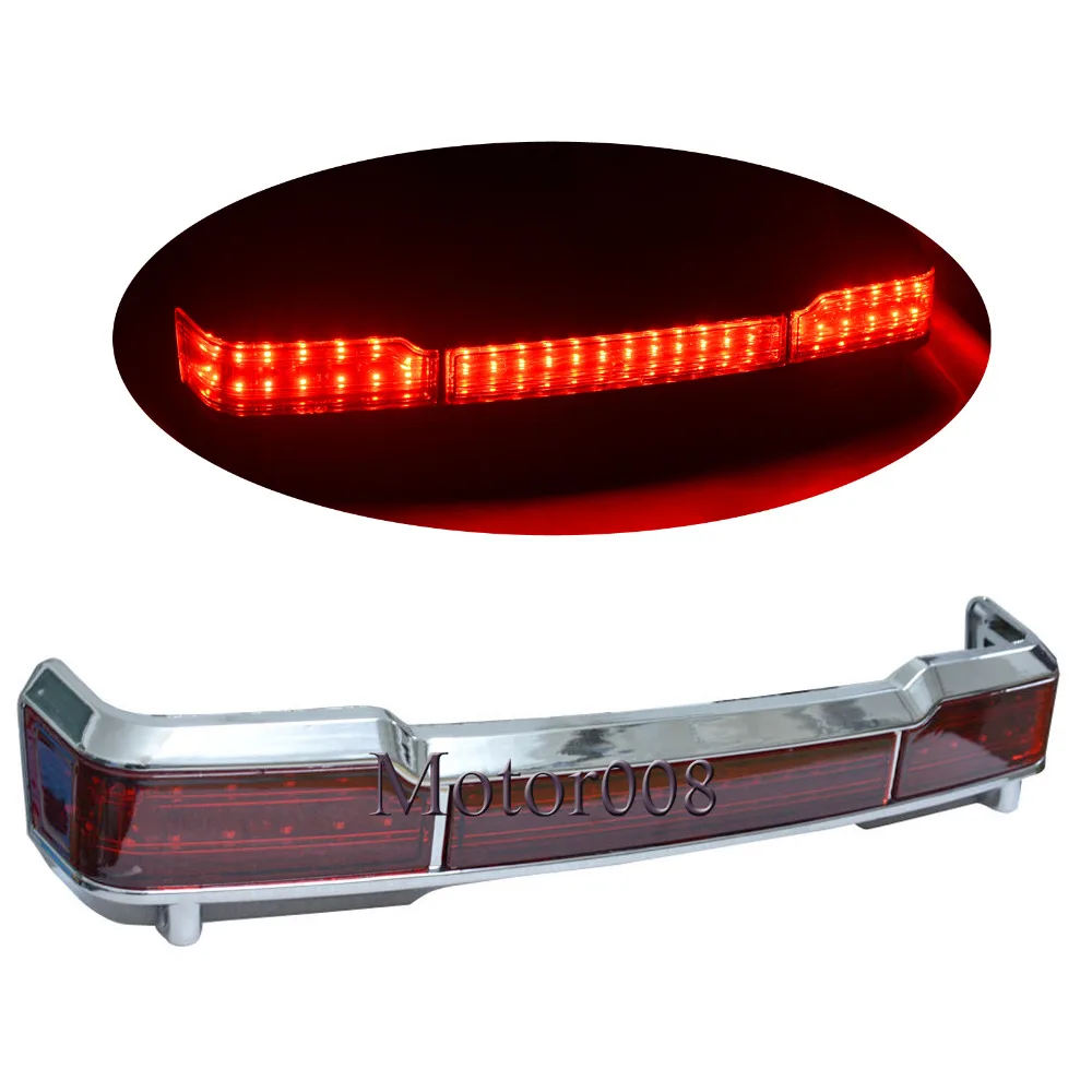 

Chrome LED Tail Brake Light Accent for Harley Touring Trunk King Tour Pack Wrap