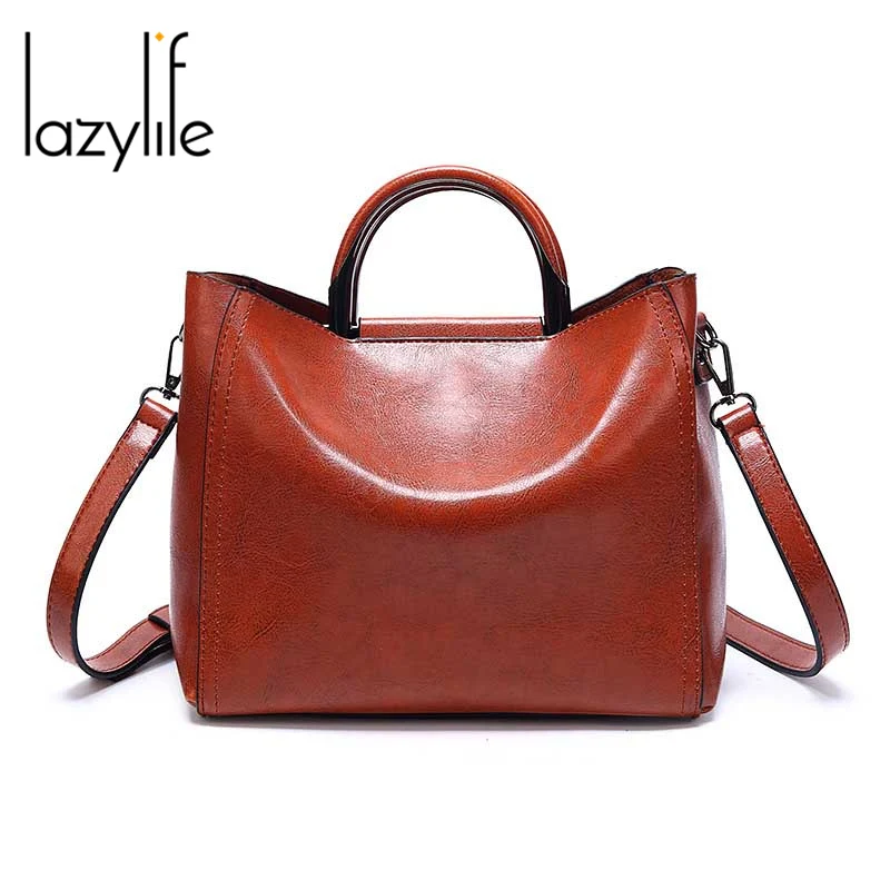 

LAZYLIFE Handbags Women Bag PU Leather High Quality Casual Female Bags Tote Shoulder Bag Ladies Bolsos