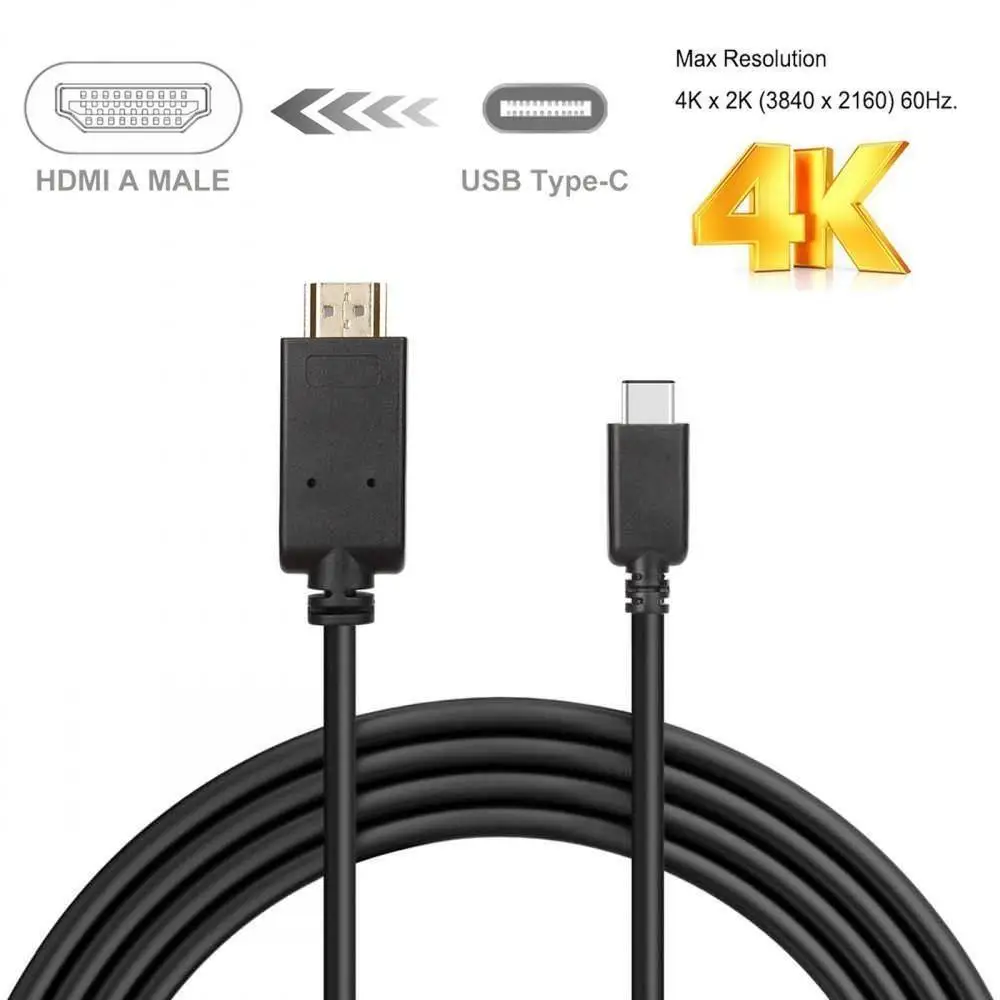 MLLSE 1 8 метр 6FT USB C Type на HDMI 4k 1080P hdmi Мужской кабель HDTV адаптер для Macbook Chromebook Pixel Huawei